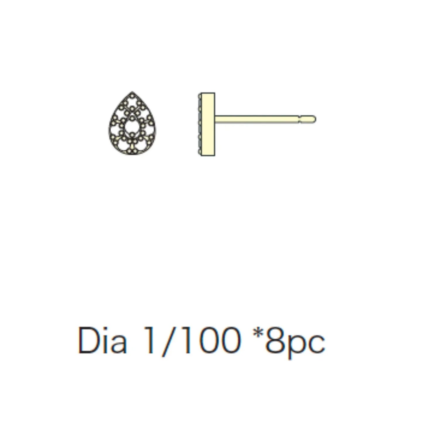 ラボグロウンダイヤモンドのピアス_goccia/ ゴッチャ(しずく)