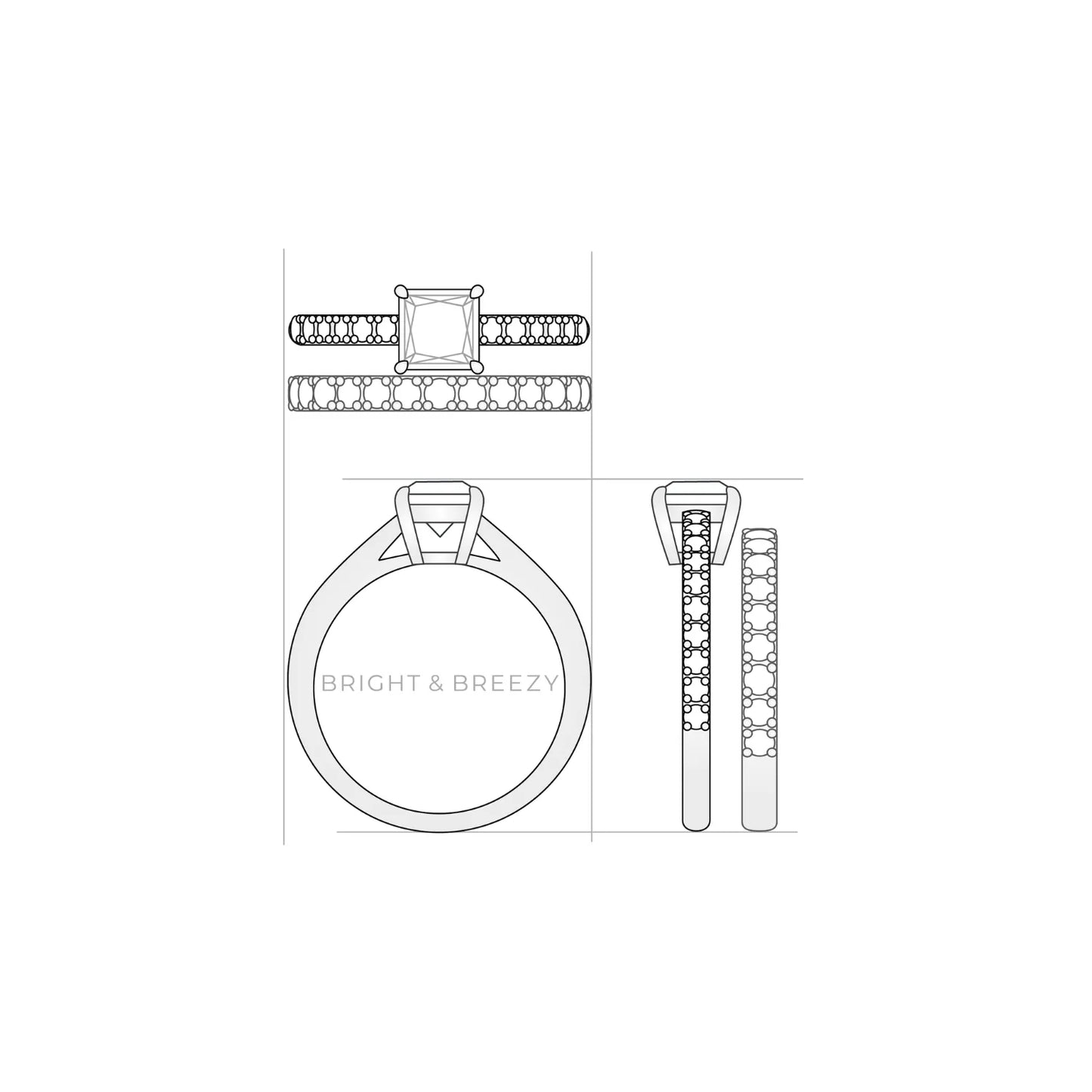 リコルドプリンセスカット デザイン図