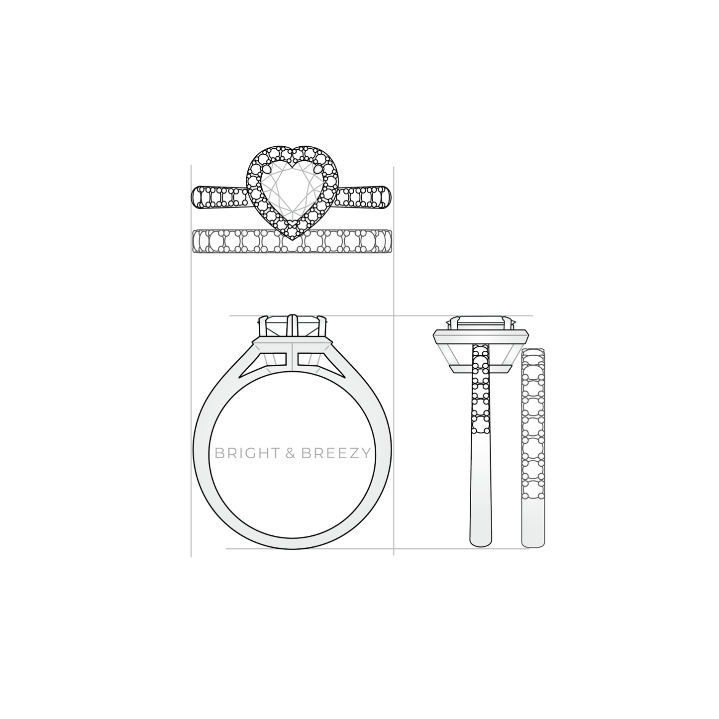 スピラーレ ハートシェイプデザイン図