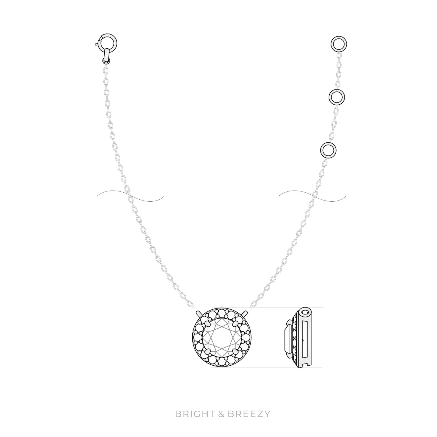 ラボグロウンダイヤモンドのネックレス_spirale/スピラーレ(らせん)