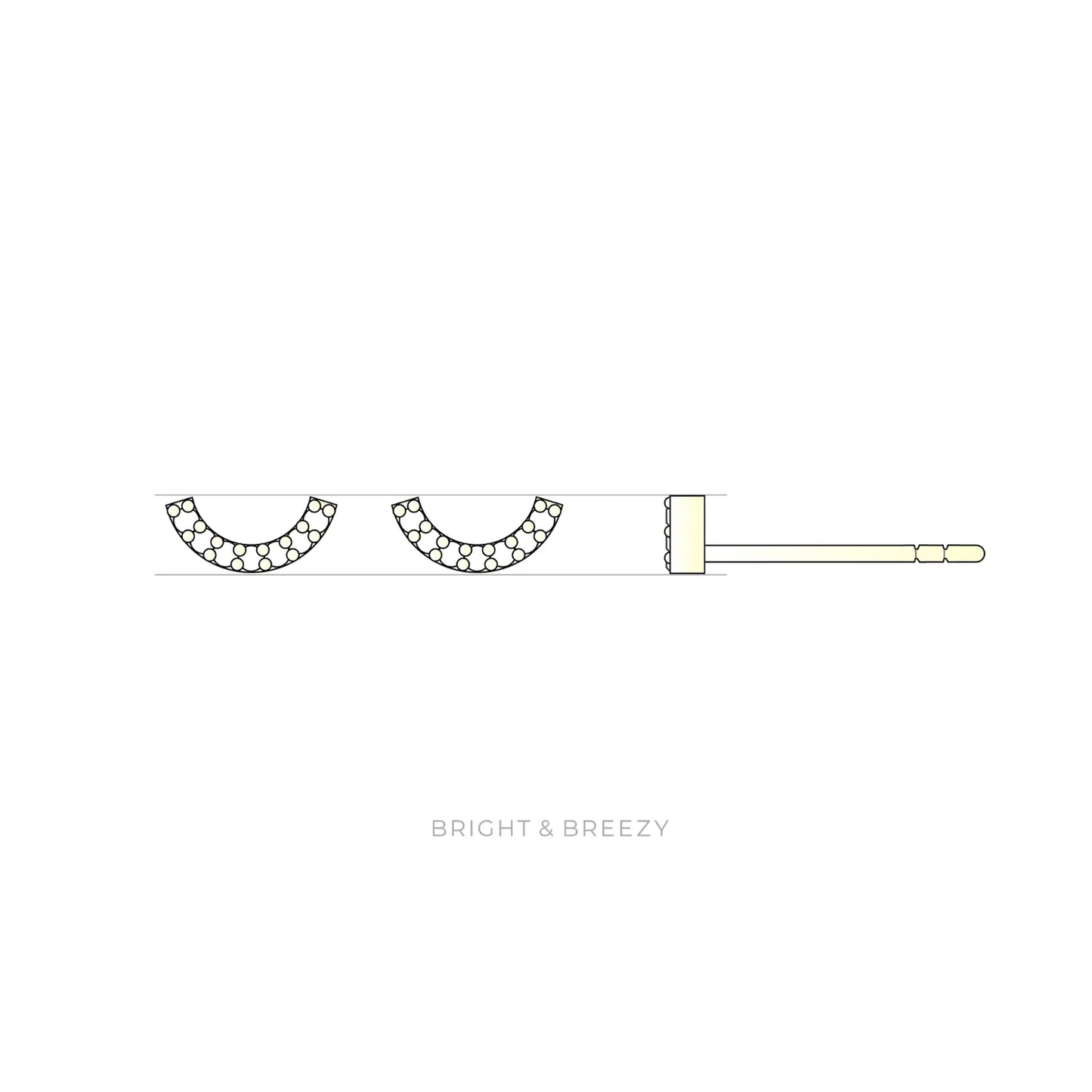 ラボグロウンダイヤモンドのピアス_arco/ アルコ（アーチ）2