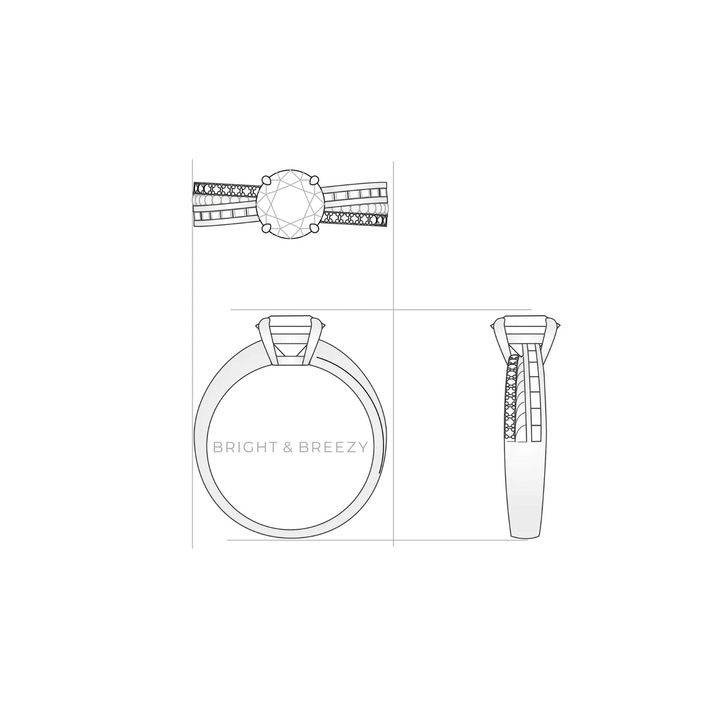 アルコバレーノ デザイン図 1.0ct