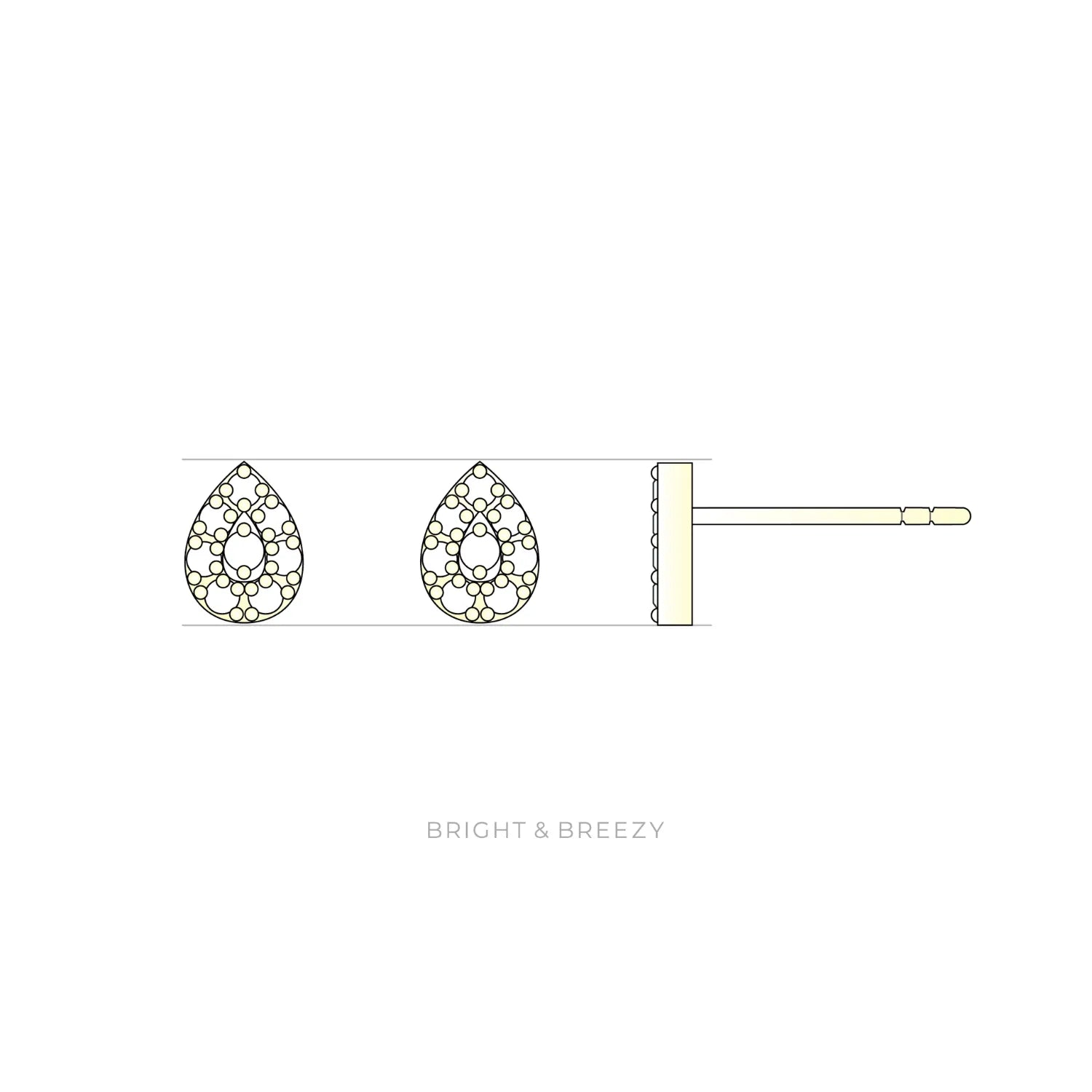 ラボグロウンダイヤモンドのピアス_goccia/ ゴッチャ（しずく）2