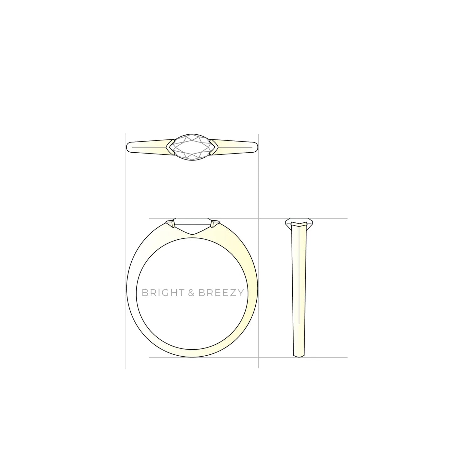 メッザノッテ / マーキースカット　デザイン図