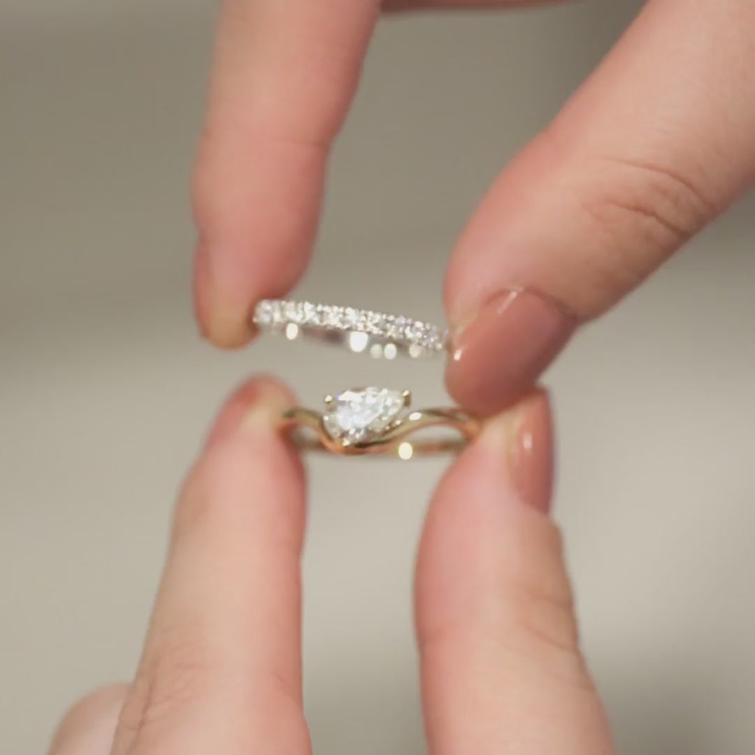 シエナロゼ スーリール V字 9粒ダイヤ 7号 SIENA ROSE スーリールV9字