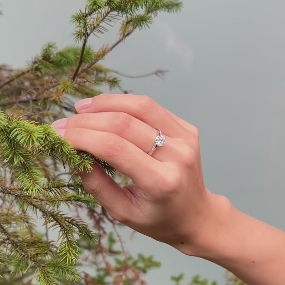 Clara Pucci 1.0カラット ブリリアントプリンセスカット 美しい本物のブラウンシャンパン模造ダイヤモンド CZ 理想的なVVS1 D ソリ : Clara Pucci 1.0カラット クッションカット ソリティア